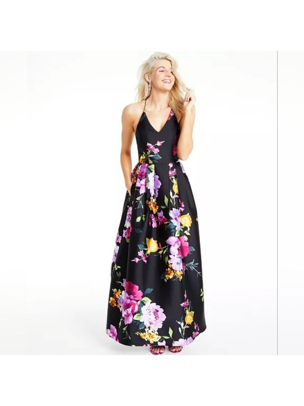 BCX - Floral Print Formal Dress